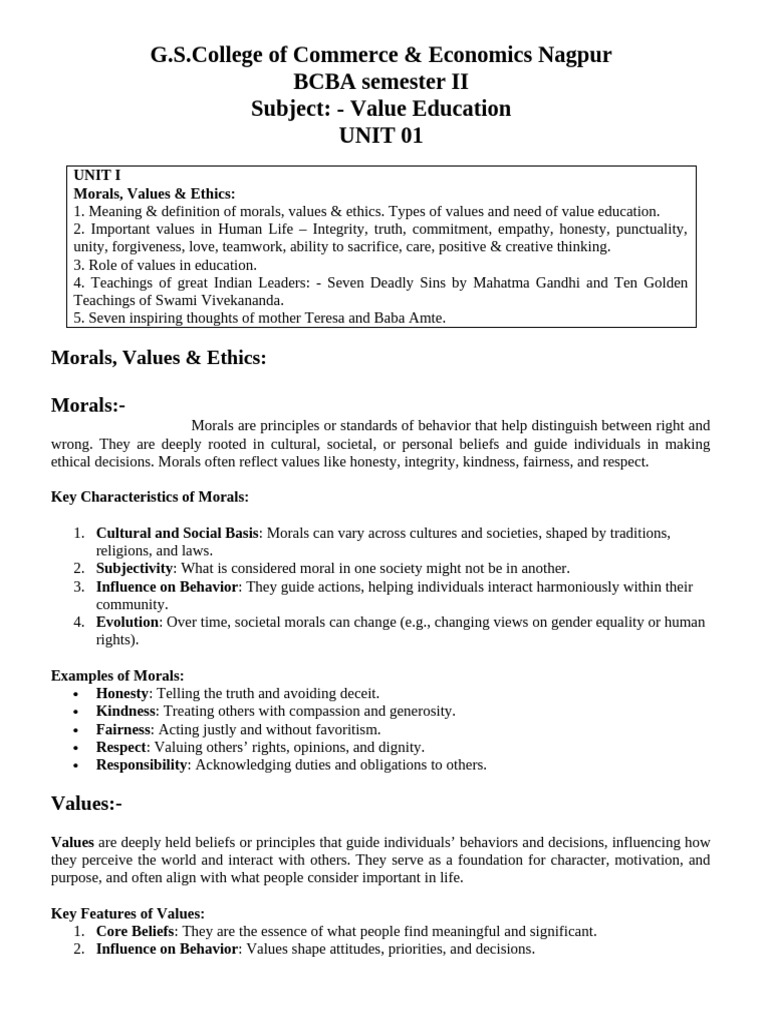 Morals, Values, and Ethics in Education | PDF | Empathy | Value (Ethics)