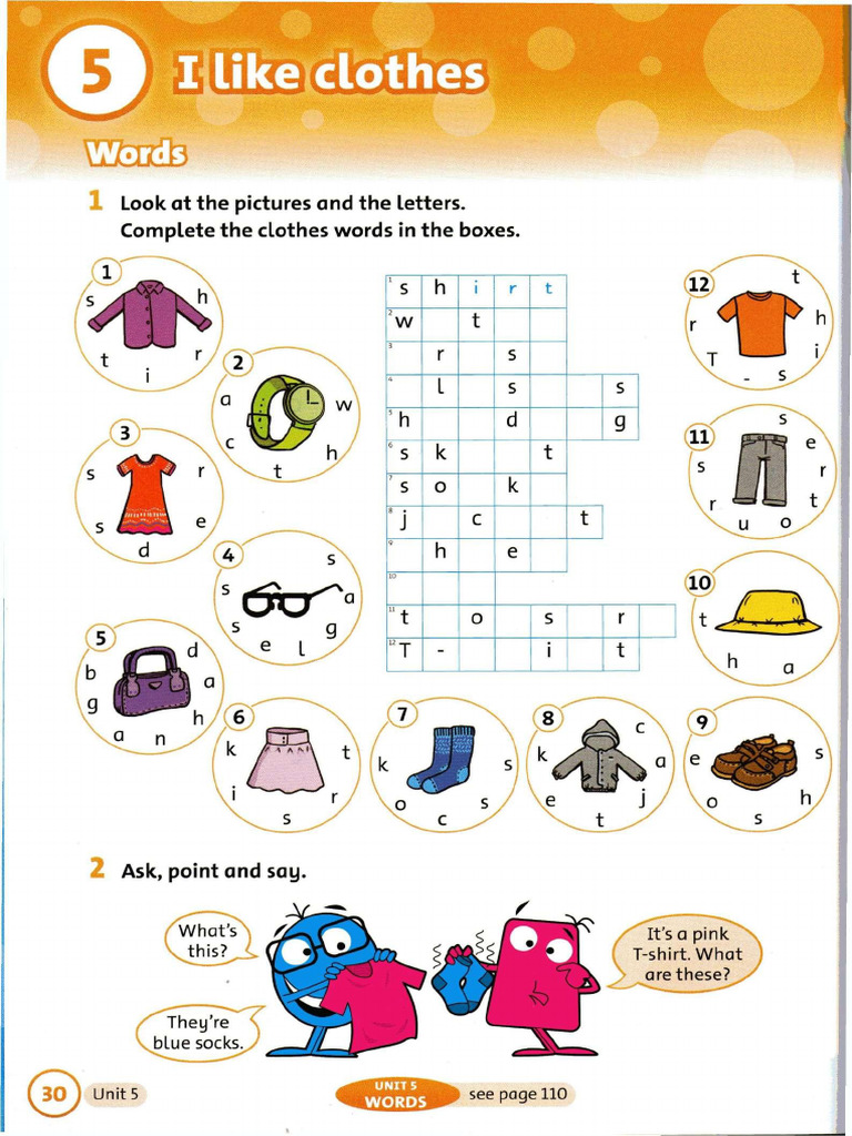Clothes Vocabulary and Activities Guide | PDF