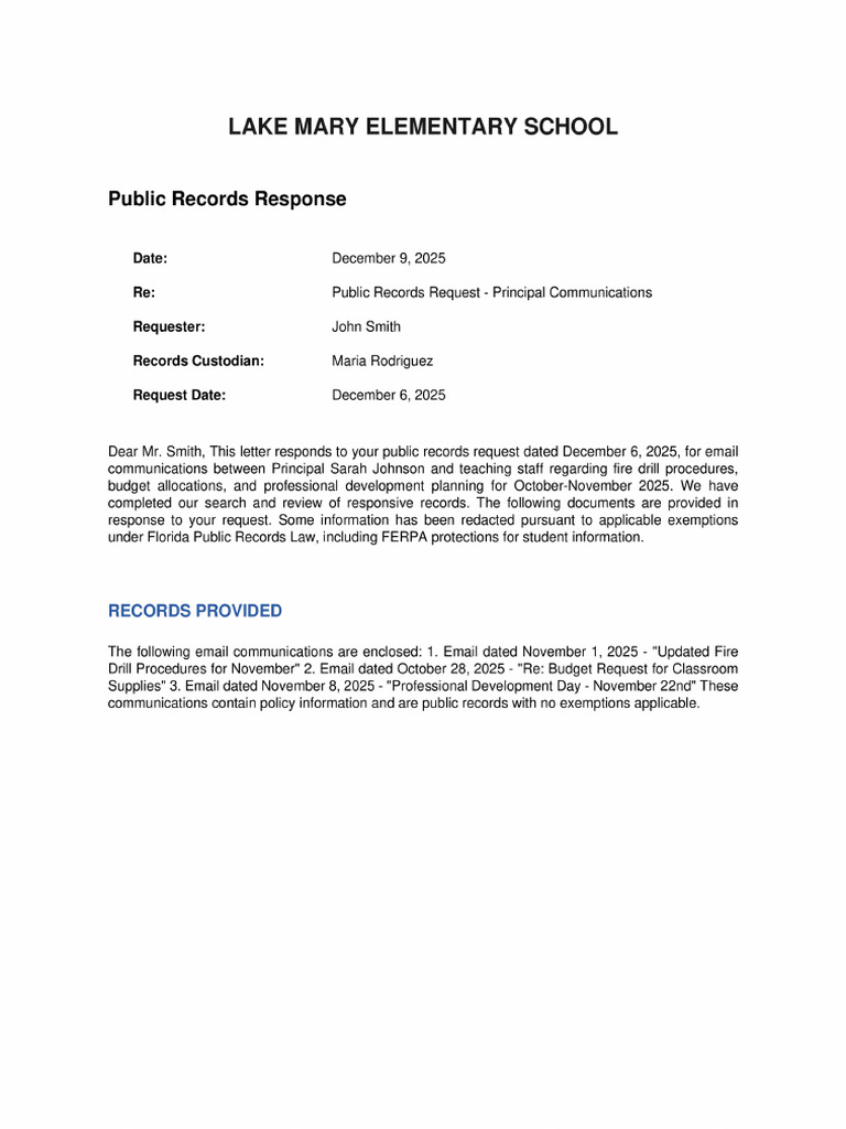 Public Records Response Redactedfile | PDF