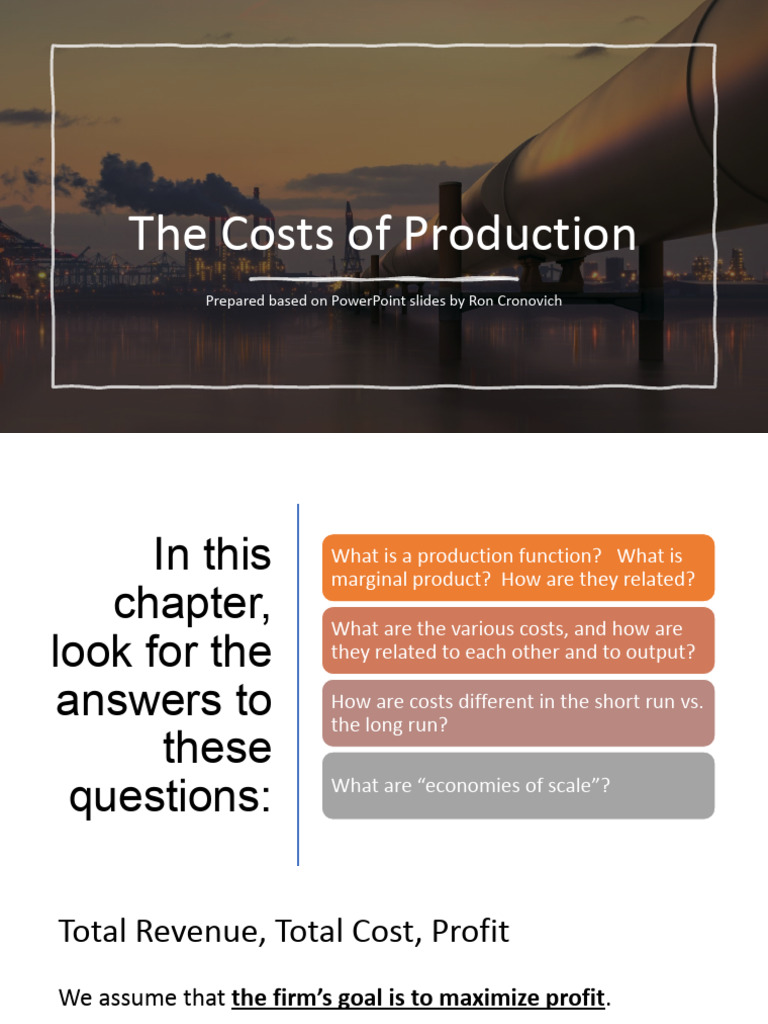 Understanding Production Costs and Profits | PDF | Marginal Cost ...