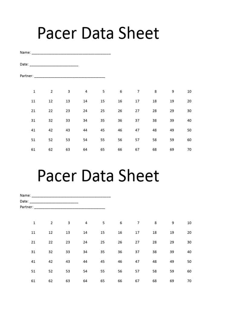 Fiche Technique Pacer | PDF