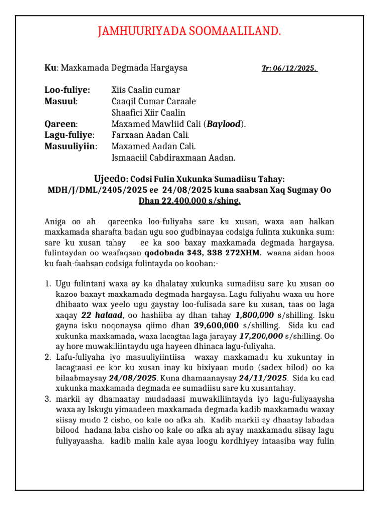 Xiis Caalin Cumar | PDF