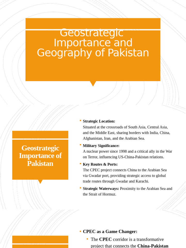 Geostrategic Importance & Physical Features of Pakistan | PDF ...