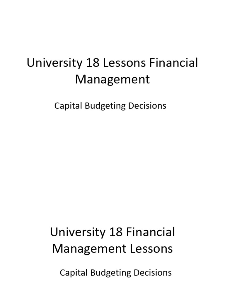 Capital Budgeting Decisions Explained | PDF | Net Present Value ...