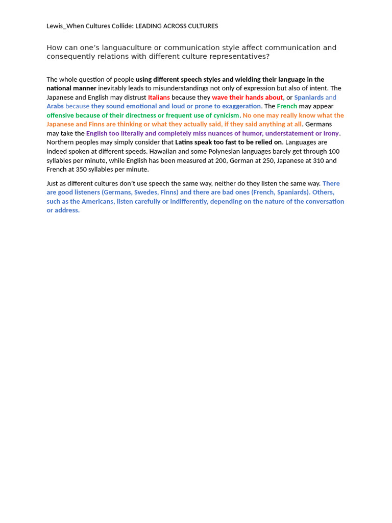 Navigating Cultural Communication Differences | PDF | Japanese Language ...