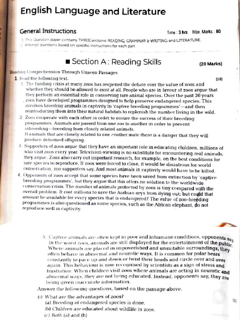 Passages, Grammar Exercise and Writingsection | PDF
