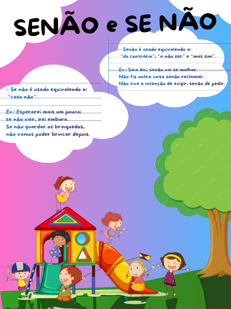 Diferença entre Senão e Se Não | PDF