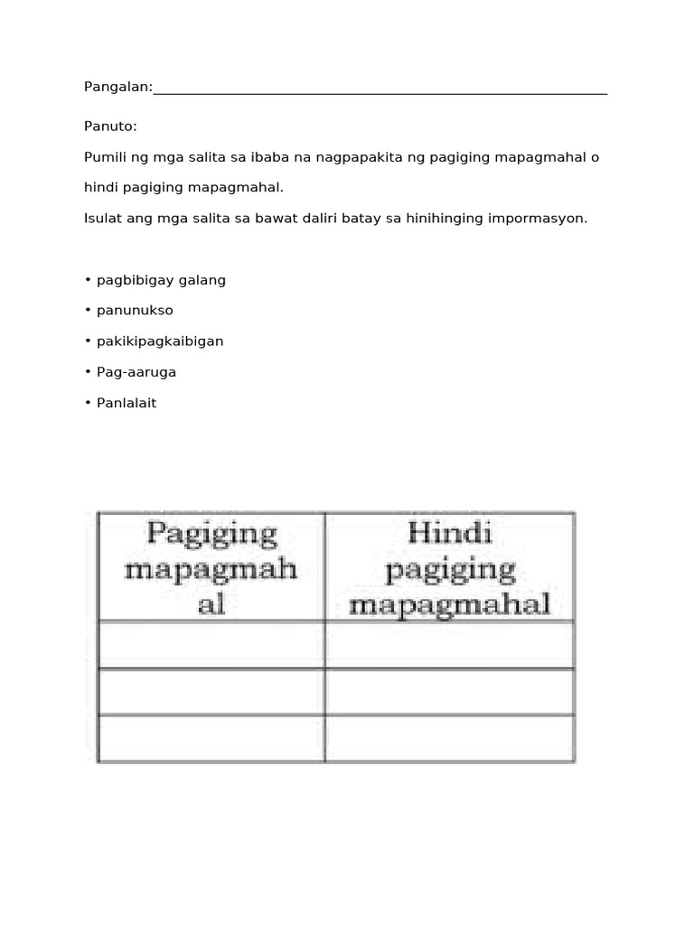 Worksheet | PDF