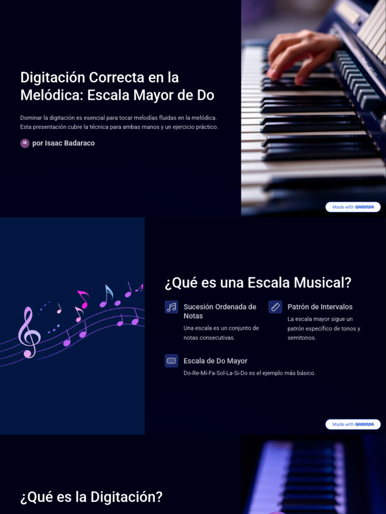 Digitación en Melódica: Escala de Do | PDF | Escala (música) | Musicología