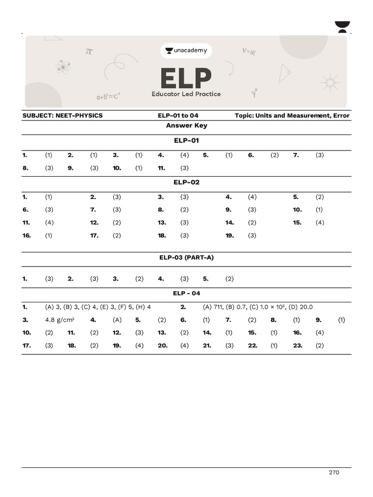U&D, Error_Ans ELP | PDF