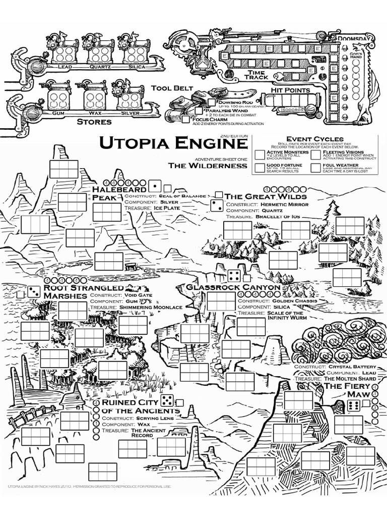Utopia Engine Sheet PNP | PDF