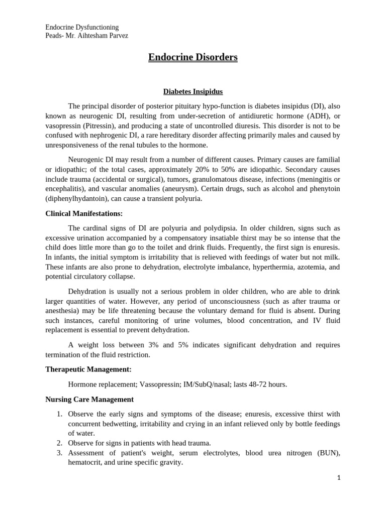Endocrine Disorders in Children Explained | PDF | Hypothyroidism ...