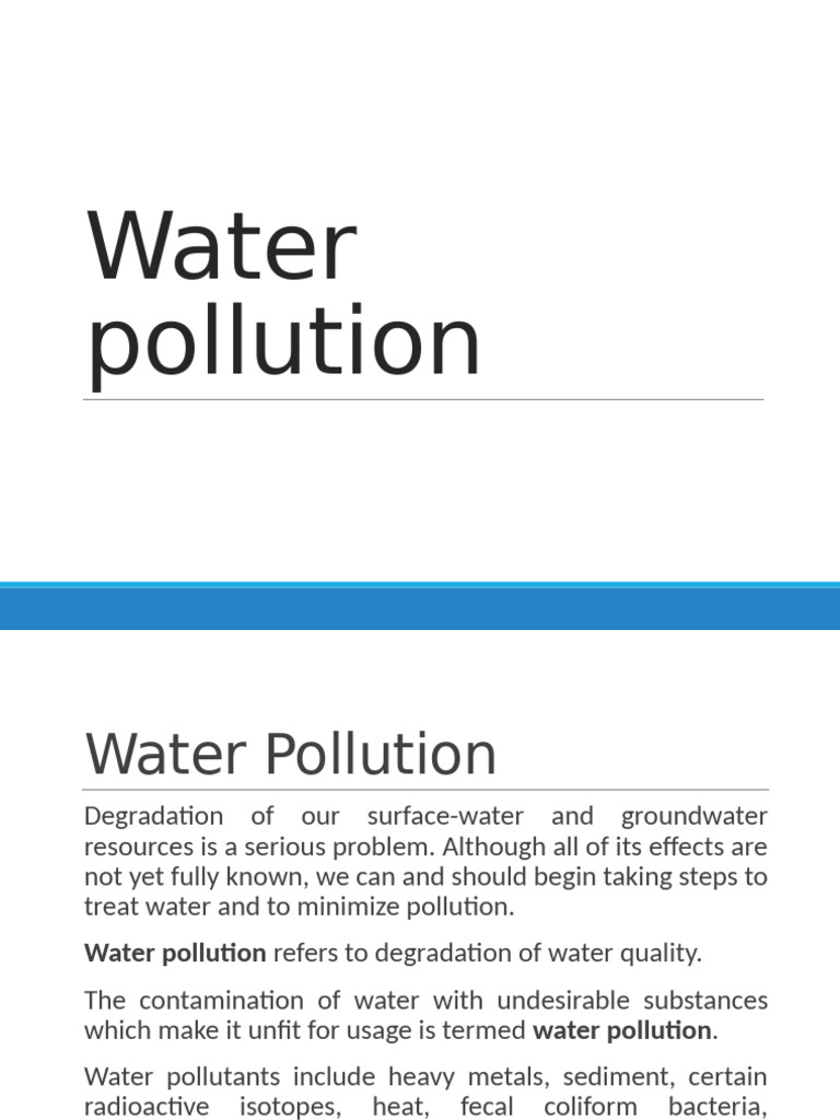 Understanding Water Pollution Causes and Effects | PDF | Sewage ...