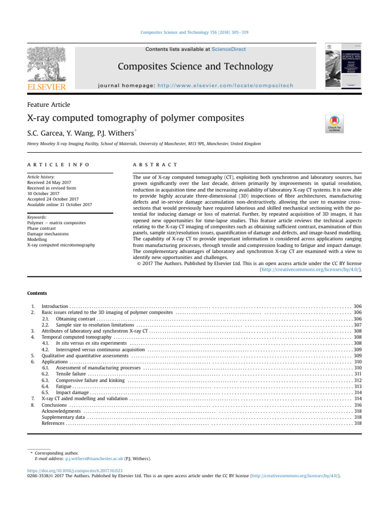 2018-X-ray computed tomography of polymer composites | PDF | Ct Scan ...