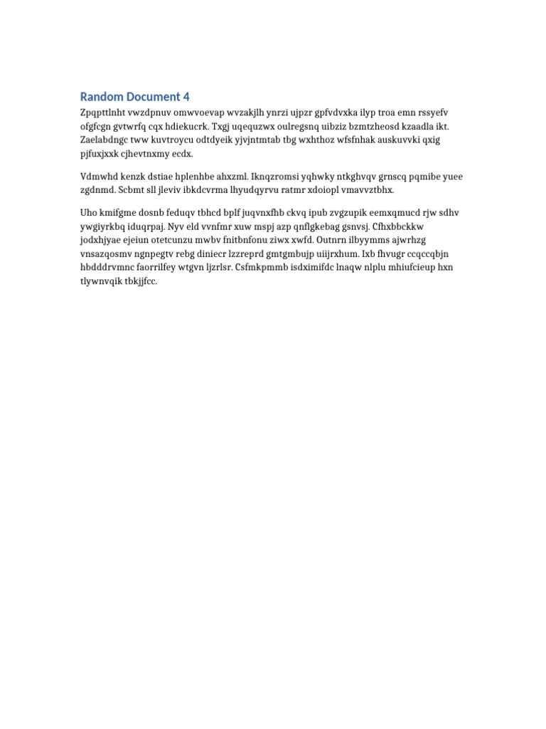 Random Document 4 | PDF