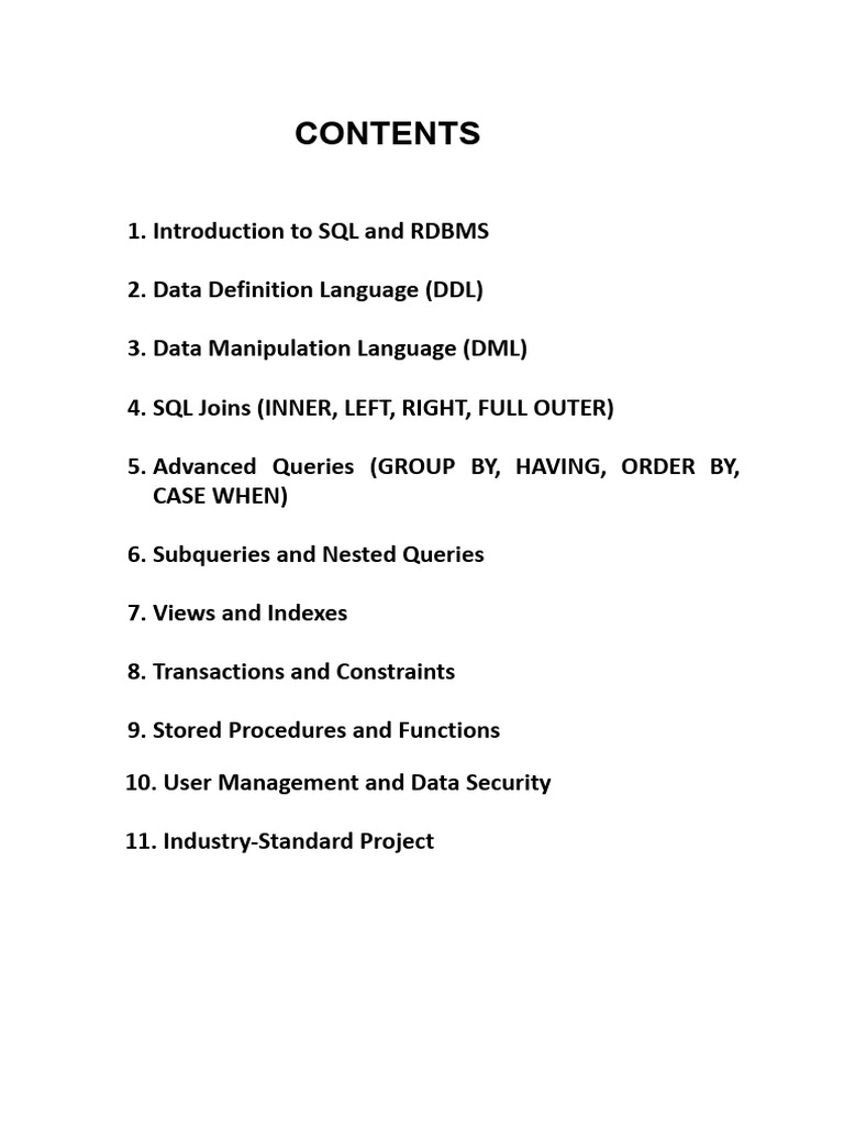 Comprehensive SQL Guide for Database Management | PDF | Acid | Sql