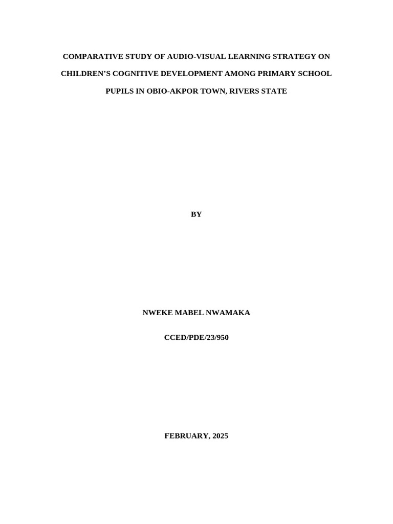 Audiovisual Learning's Impact on Cognition | PDF | Learning | P Value