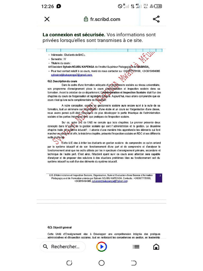 Administration Et Inspection Scolaire | PDF