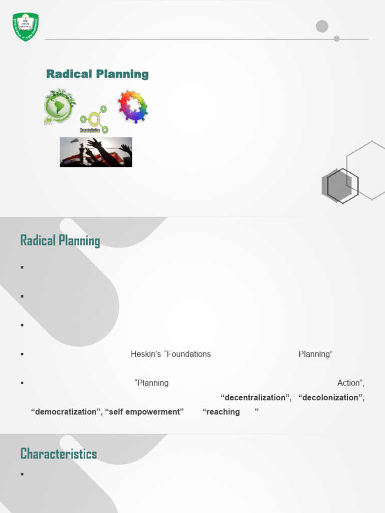 Lecture 9_Radical Planning | PDF | Community | Urban Planning