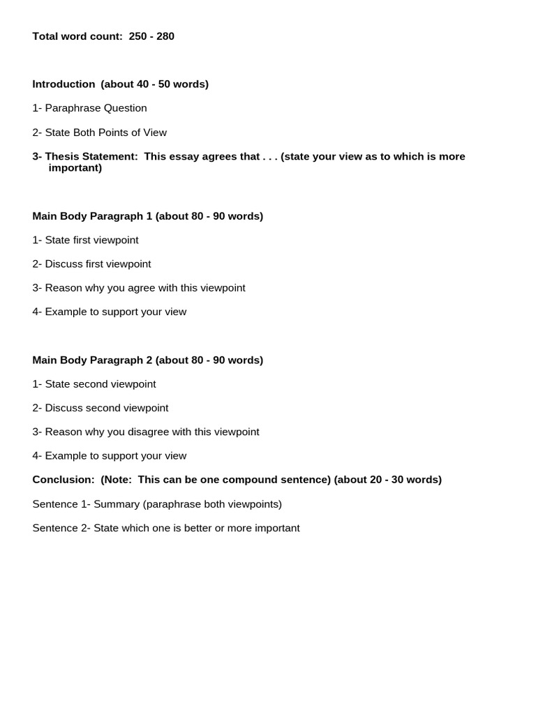 IELTS Essay Structure Guide | PDF