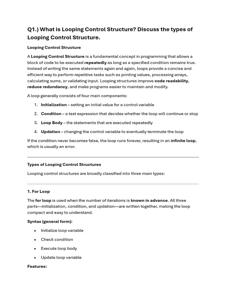 Looping and Data Structures in C | PDF | Pointer (Computer Programming ...