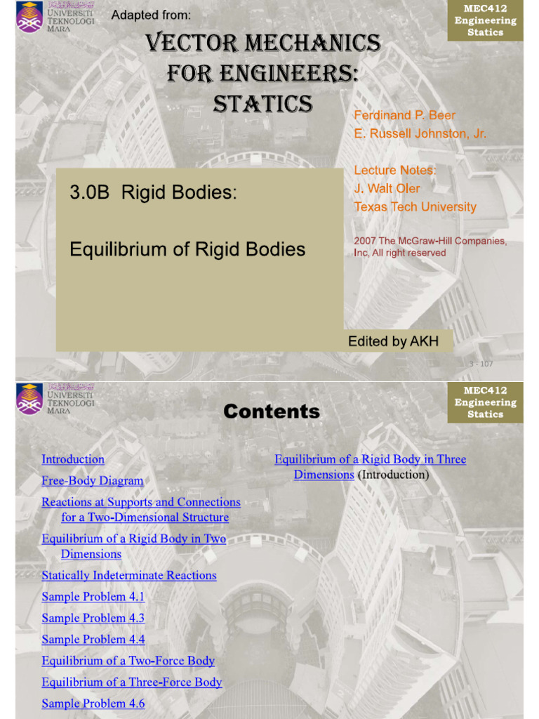Rigid Body Rotation and Moments Analysis | PDF | Mechanics | Classical ...