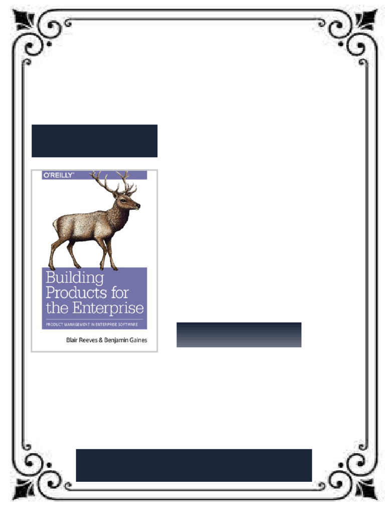 Building Products for the Enterprise Product Management in Enterprise ...