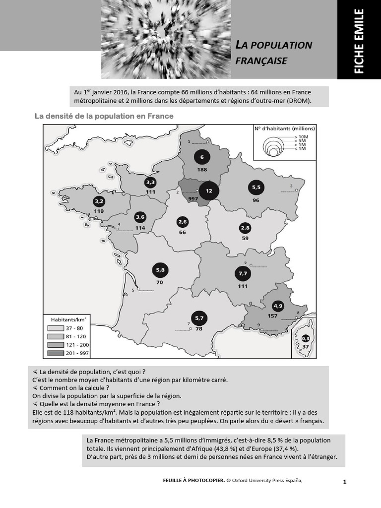 Densité et répartition de la population en France | PDF | Banlieue | France