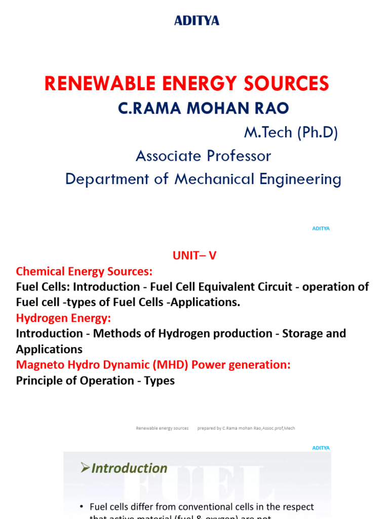 Fuel Cells and Hydrogen Energy Overview | PDF | Fuel Cell | Solid Oxide ...