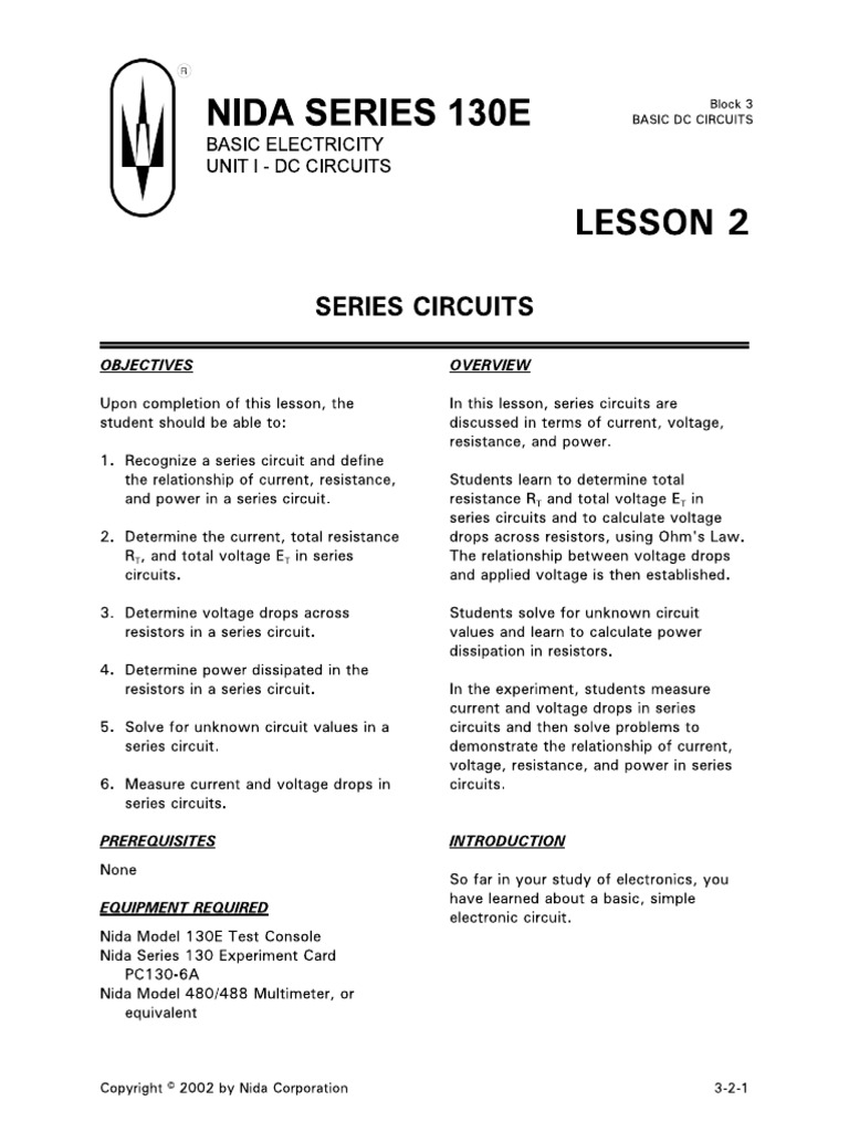 Nida Lab - Series Circuits | PDF