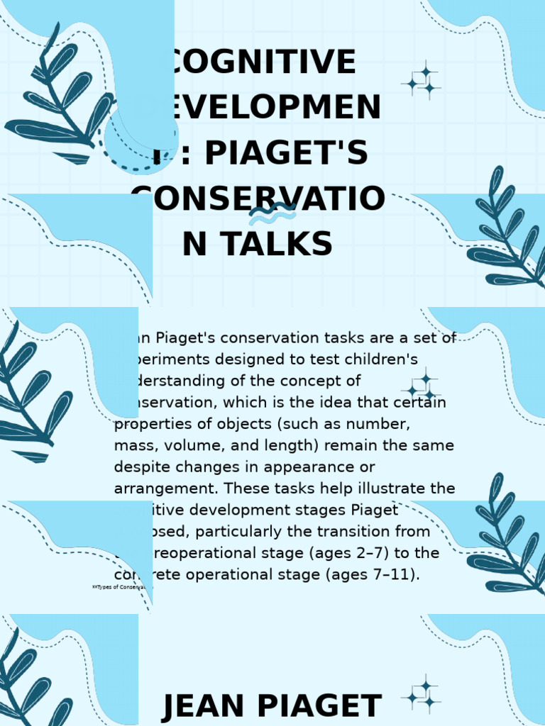 Piaget's Conservation Tasks Explained | PDF | Epistemology ...