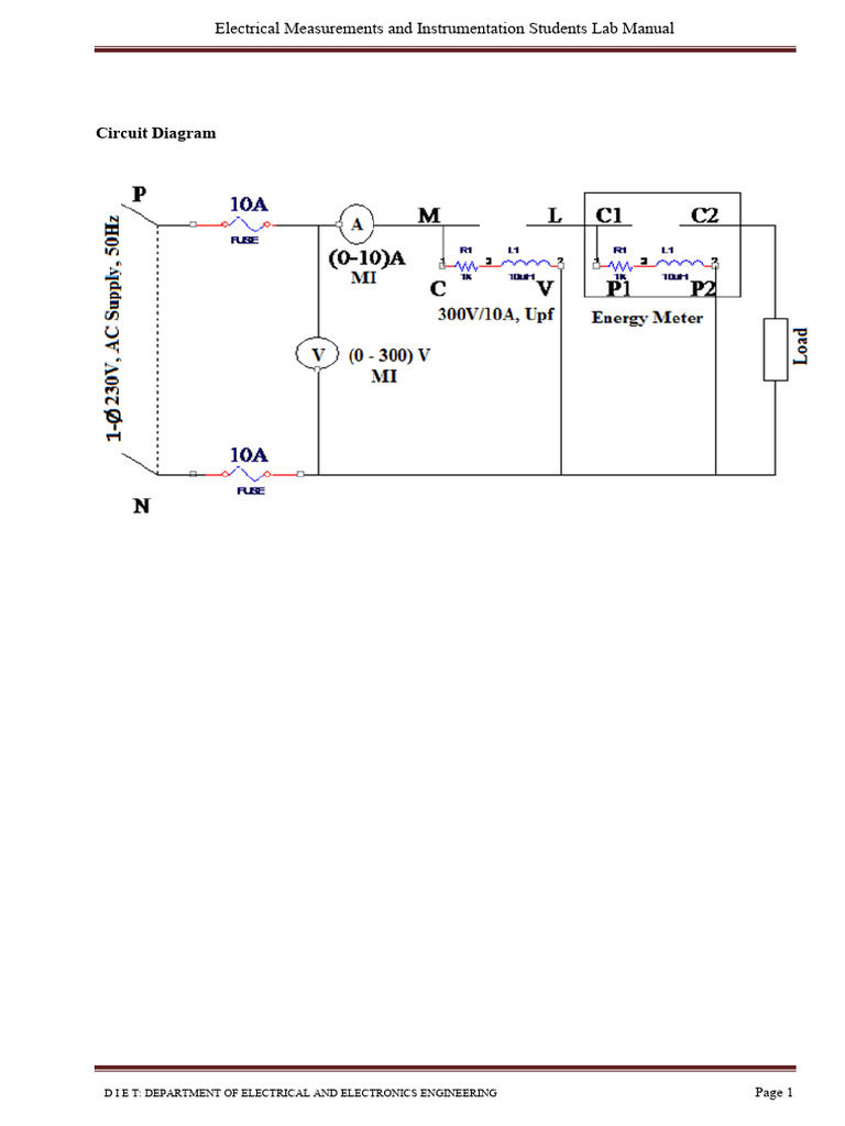 EMI Lab Manual | PDF | Voltage | Capacitor