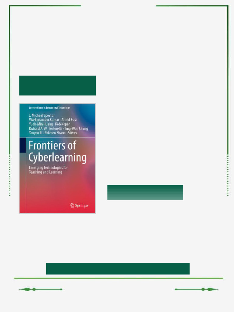 Frontiers of Cyberlearning Emerging Technologies for Teaching and ...