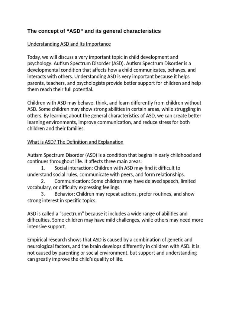 Understanding Autism Spectrum Disorder | PDF | Autism | Learning