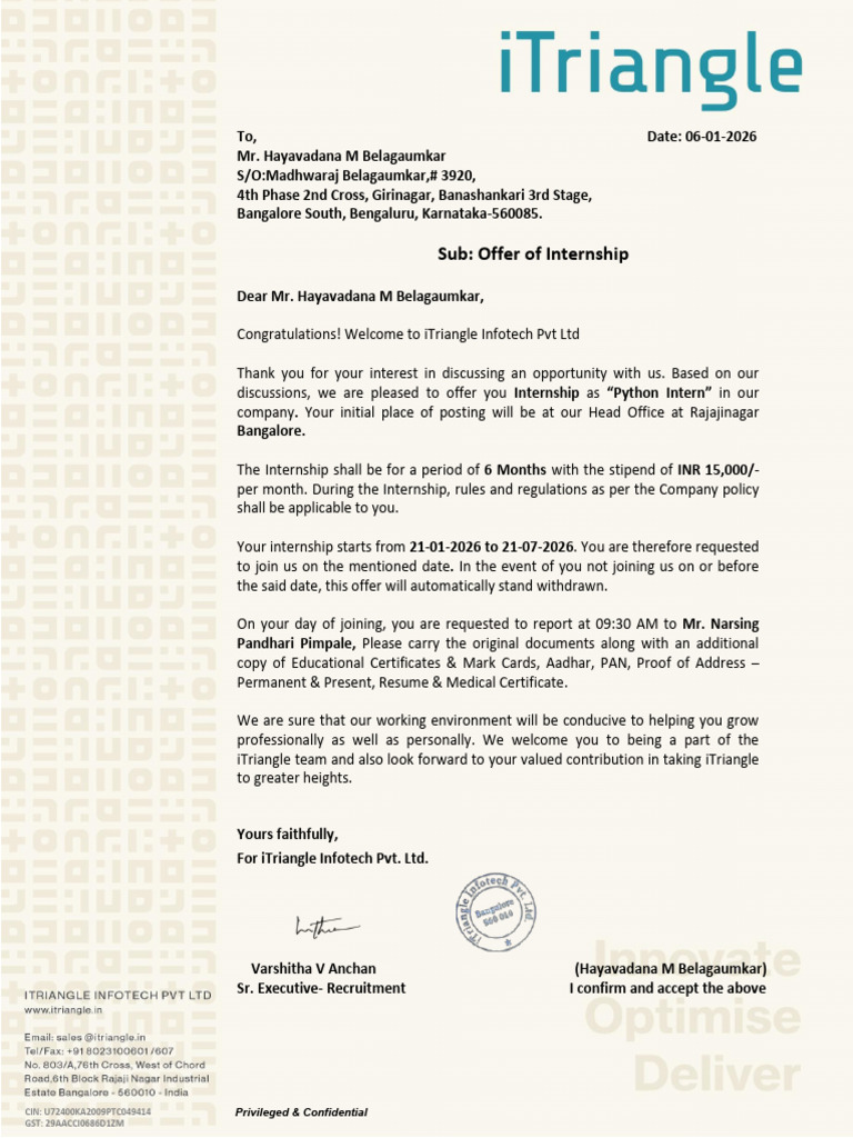 Internship Offer for Python Intern | PDF | Justice | Crime & Violence