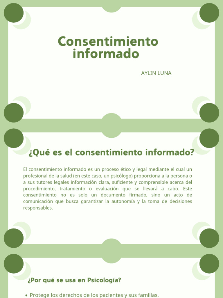 Consentimiento Informado | PDF | Consentimiento informado | Ciencias ...