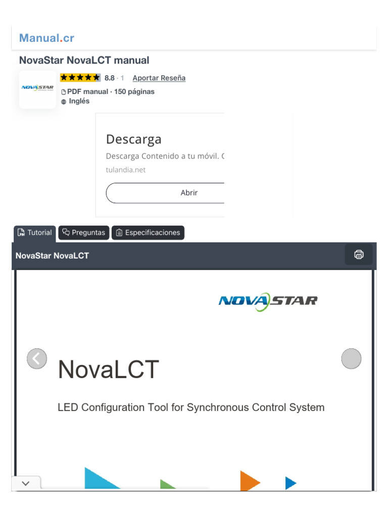 Manual NovaStar NovaLCT: Configuración LED | PDF | Diodo emisor de luz ...