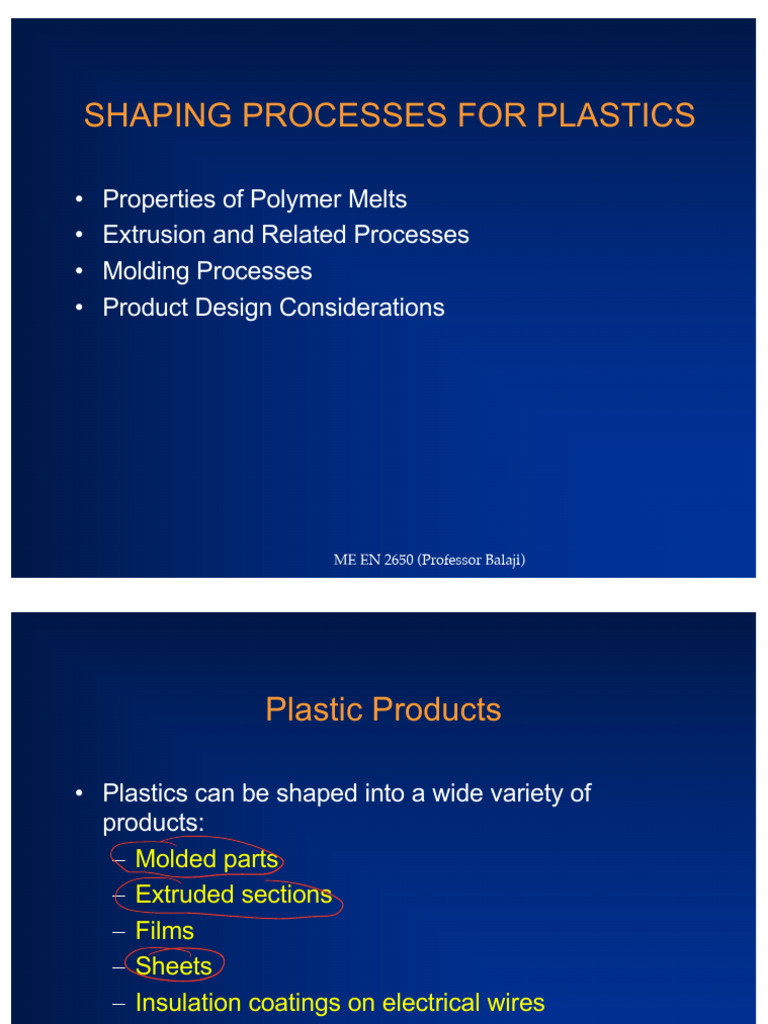 Plastic Shaping Processes Overview | PDF | Viscosity | Shear Stress