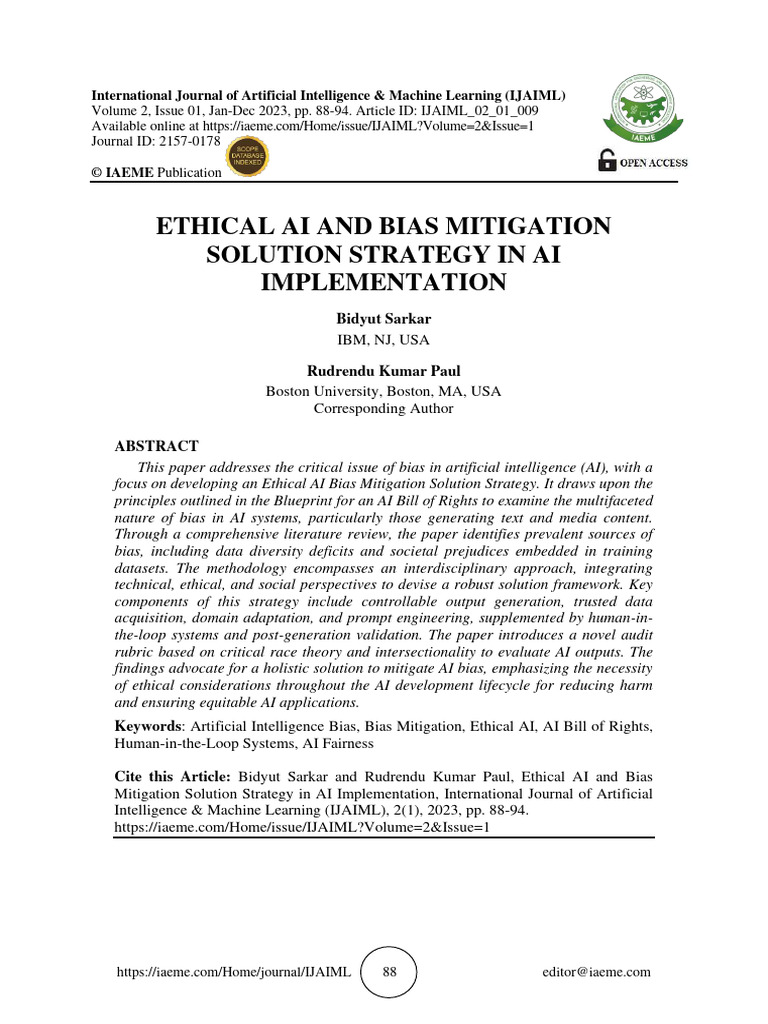 Ethical AI Bias Mitigation Strategies | PDF | Artificial Intelligence ...