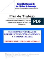 (P1) PLAN DE TRABAJO REESTRUCTURACIÓN UNSCH 2012