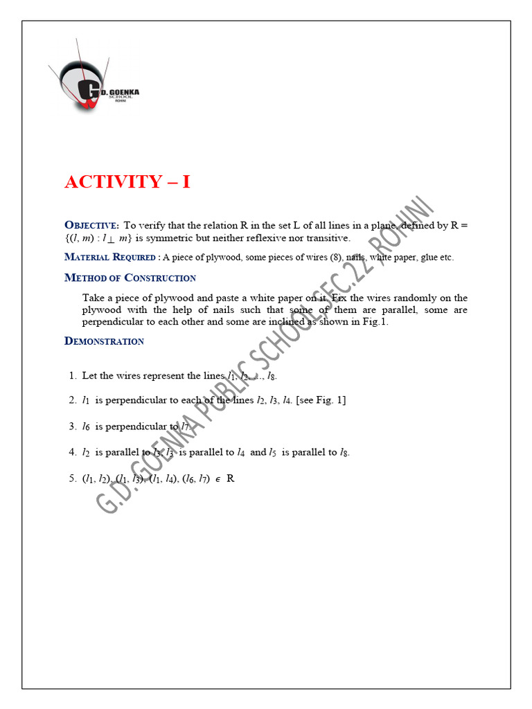 Math Lab Activities for Class XII | PDF