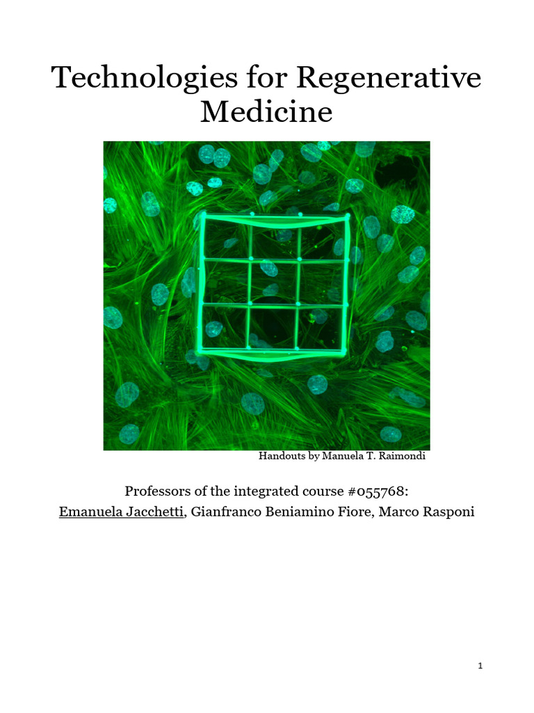 Regenerative Medicine Technologies Guide | PDF | Clinical Trial ...