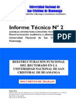 (P3) INFORME Nº 2 REESTRUCTURACIÓN DEL RECTORADO 2012 V.01