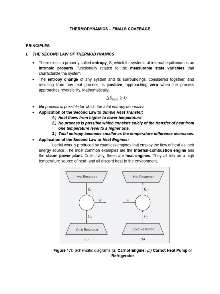 THERMODYNAMICS FINALS REVIEWER | PDF