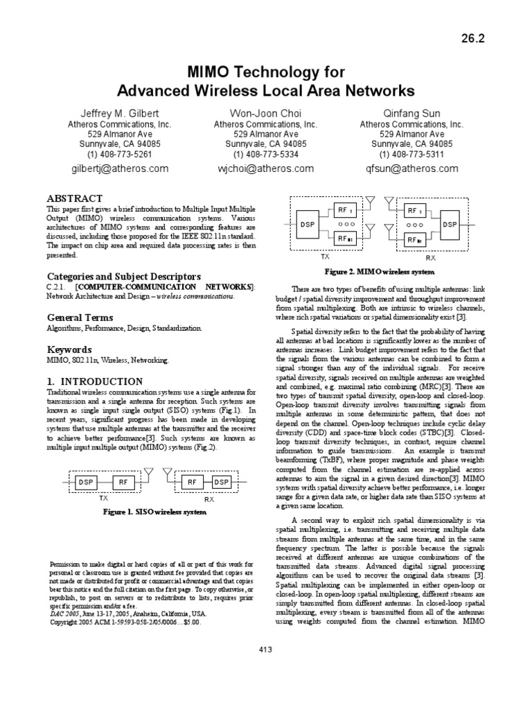 MIMO | PDF