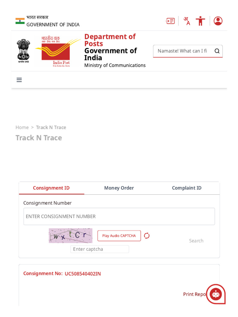 India Post Consignment Tracking Guide | PDF