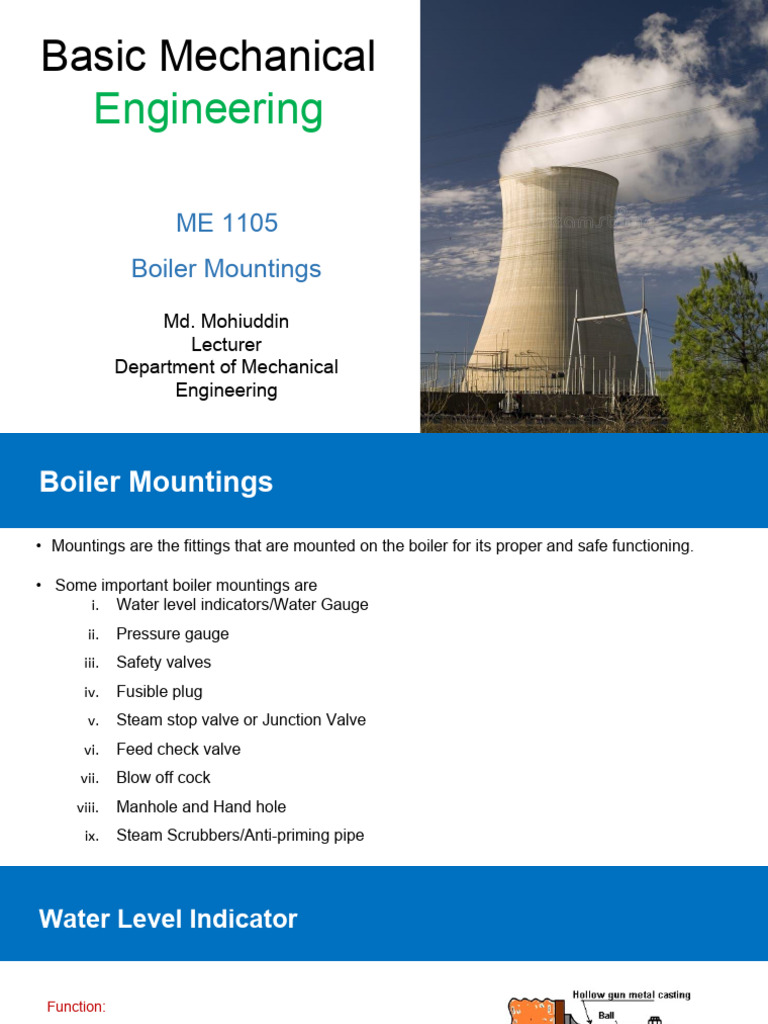 Essential Boiler Mountings Explained | PDF | Boiler | Valve
