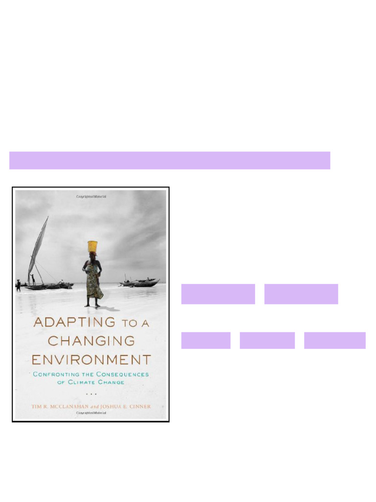 (Ebook) Adapting to a Changing Environment: Confronting the ...