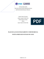 Plano de Ação Policiamento Comunitário No Estado de Goiás