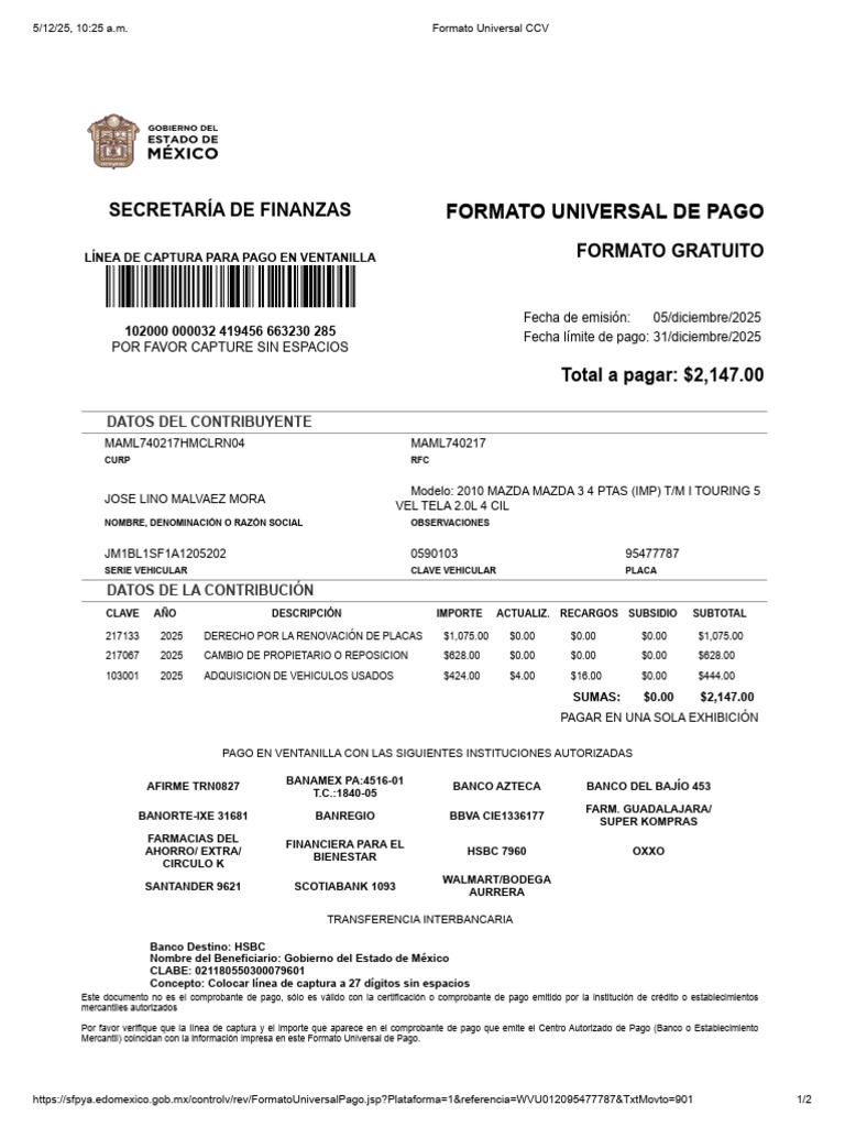 Formato Universal CCV1 | PDF | Bancos | Finanzas personales